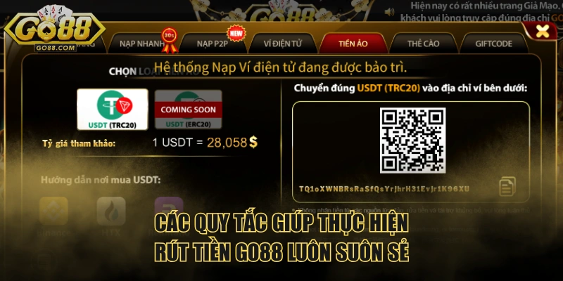 Các quy tắc giúp thực hiện rút tiền GO88 luôn suôn sẻ